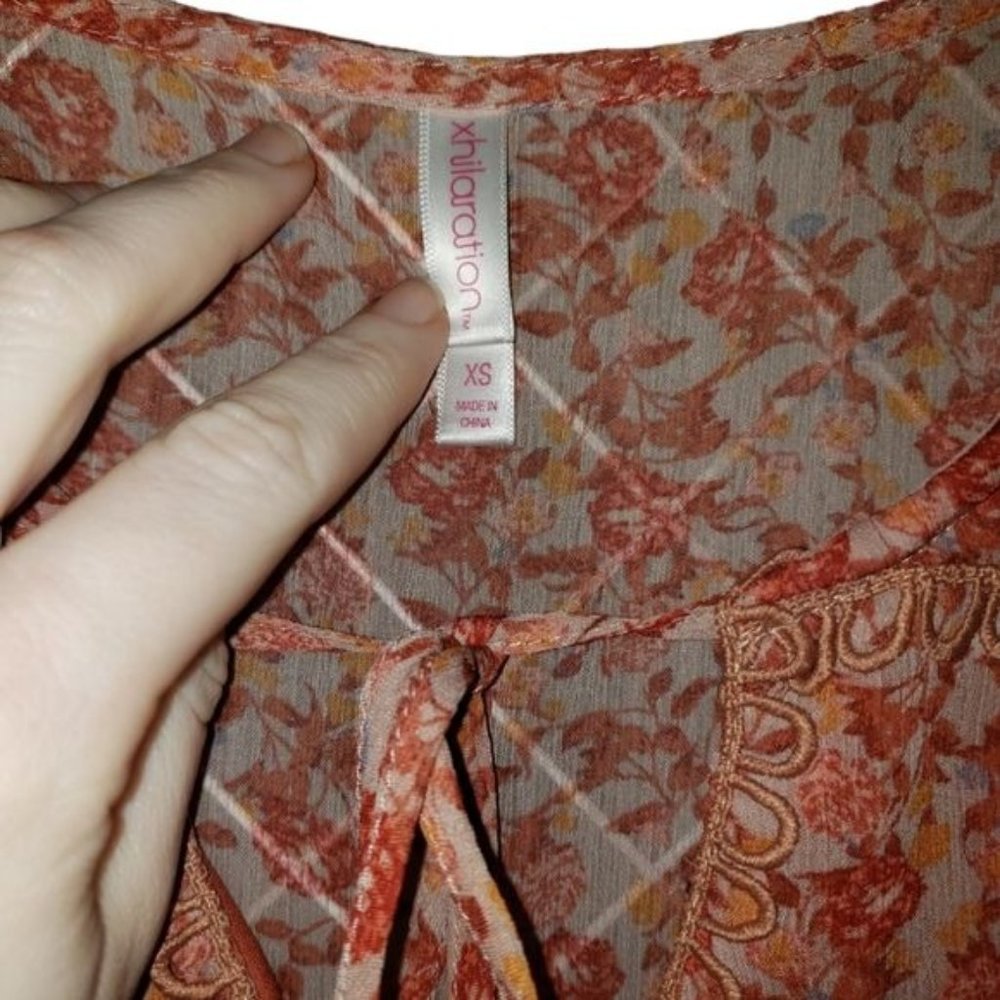 Xhilaration Floral Peasant Dress Size XS - Picture 2 of 5